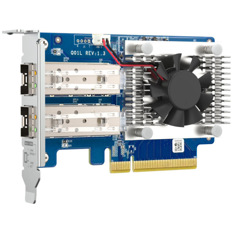 Сетевая карта QNAP Dual-port SFP+, 10GbE, PCIe Gen3 x8 (QXG-10G2SF-NXE)