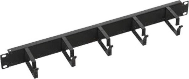 Организатор кабеля Mirsan 19" 1U 5 колец, RAL 9005 (MR.OKB1U19.01)