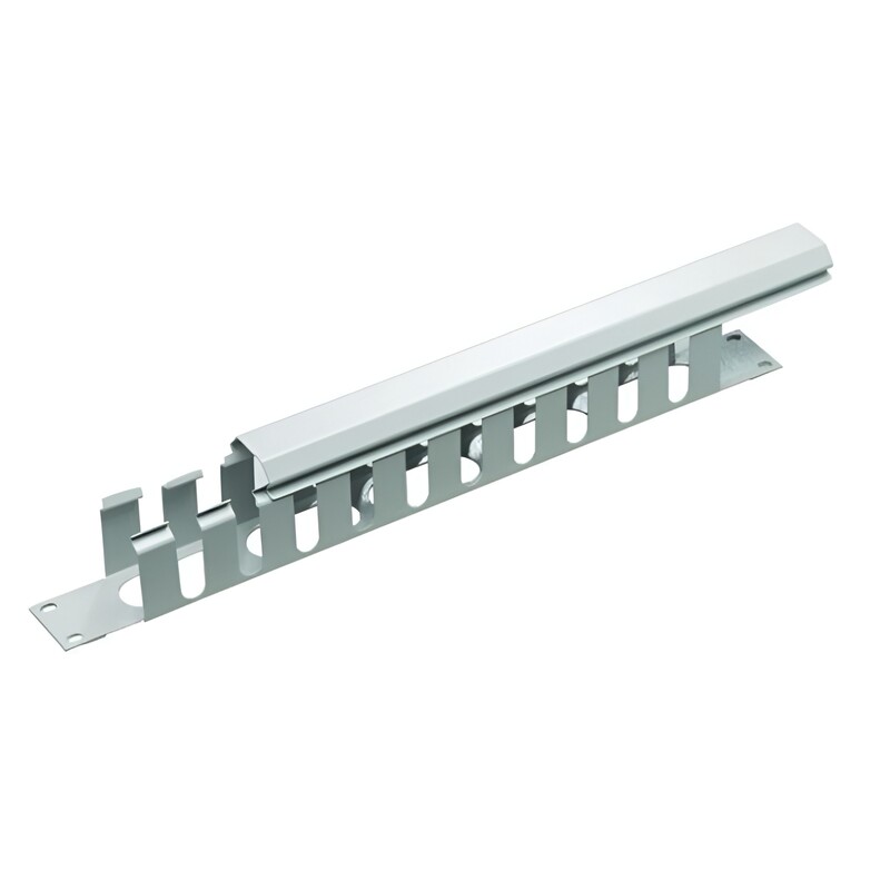 Организатор кабеля Mirsan 19" 1U гребенка, RAL 7035 (MR.OKK1U19.02)