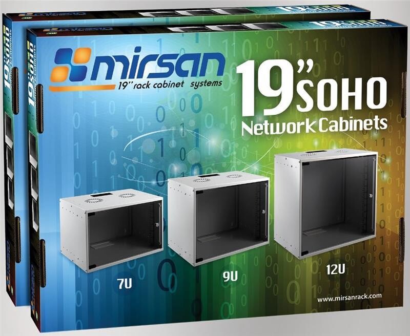 Шафа настінна Mirsan Soho 19" 9U 535x300, RAL 7035 (MR.SOH09U30DE.02)
