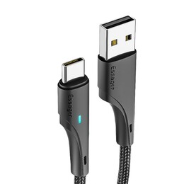 Кабель Essager Rousseau USB - USB Type-C (M/M), 1 м Black (EXCT-LS01)