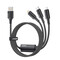 Фото - Кабель Essager Simple 3 in 1 USB - MicroUSB+USB Type-C+Lightning (M/M), 100W, 1.2 м Black (EXCMTL-JJ01-P) | click.ua