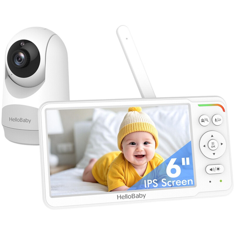 Видеоняня HelloBaby 6" White(HS083762)
