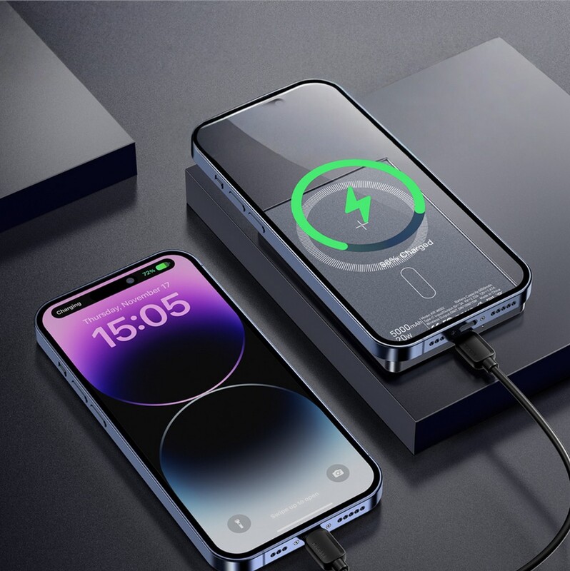 Універсальна мобільна батарея Essager Cross-Border 5000mAh 20W Magsafe/PD/QC3.0 Grey (EDY5K-YJ0A-Z)