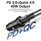 Фото - Автомобільний зарядний пристрій Essager Gyroscope Mini Charger USB-A + Type-C 45W Black (ECCAC45-TL01-Z) | click.ua