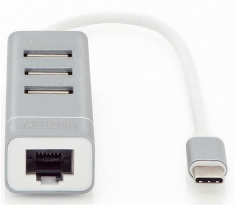 Концентратор USB2.0 Digitus, White (DA-70253) 3хUSB2.0