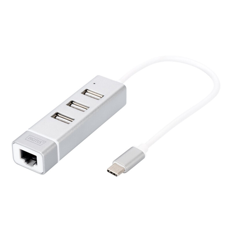 Концентратор USB2.0 Digitus, White (DA-70253) 3хUSB2.0