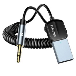 Bluetooth-трансмітер Essager Lingfeng USB to 3.5mm Bluetooth 5.0 Grey (EBT-LF01-P)