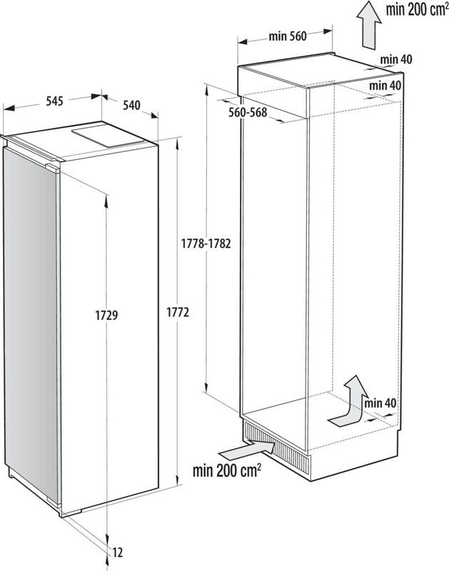 Встраиваемый холодильник Gorenje RI517E62WF