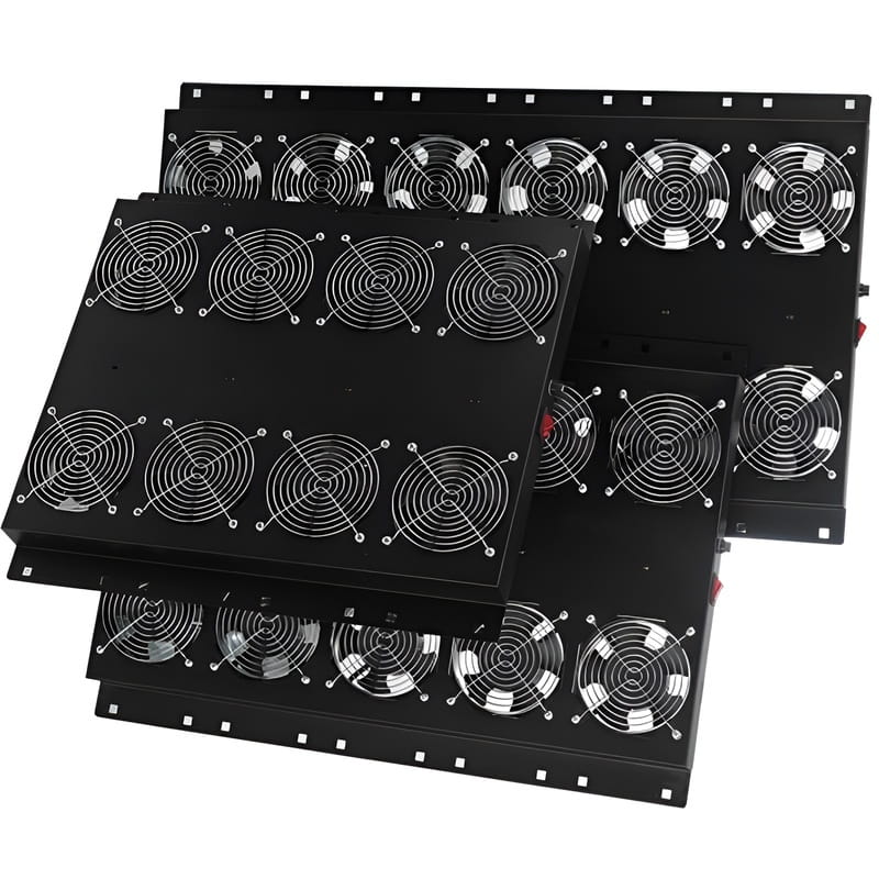 Вентиляционная панель Mirsan 4 вент., термостат в комплекте RAL 9005 (MR.FAN4AT.01)