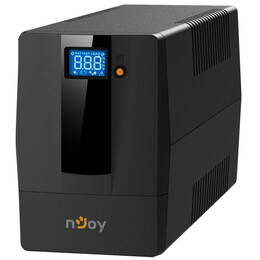 Джерело безперебійного живлення NJOY Horus Plus 600 (PWUP-LI060H1-AZ01B) Lin.int., AVR, 2 x евро, USB, LCD, пластик