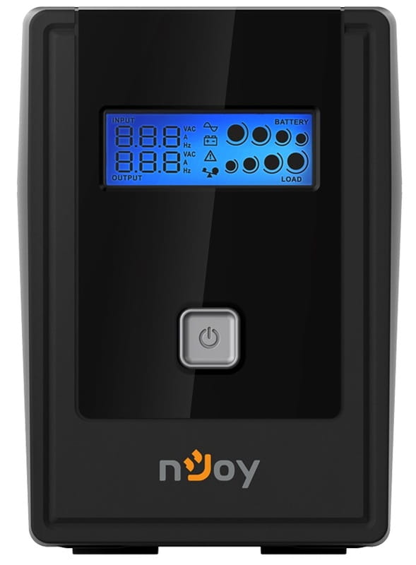 ИБП NJOY Cadu 650 (UPCMTLS665TCAAZ01B), Lin.int., AVR, 2 x Schuko, USB, LCD, пластик