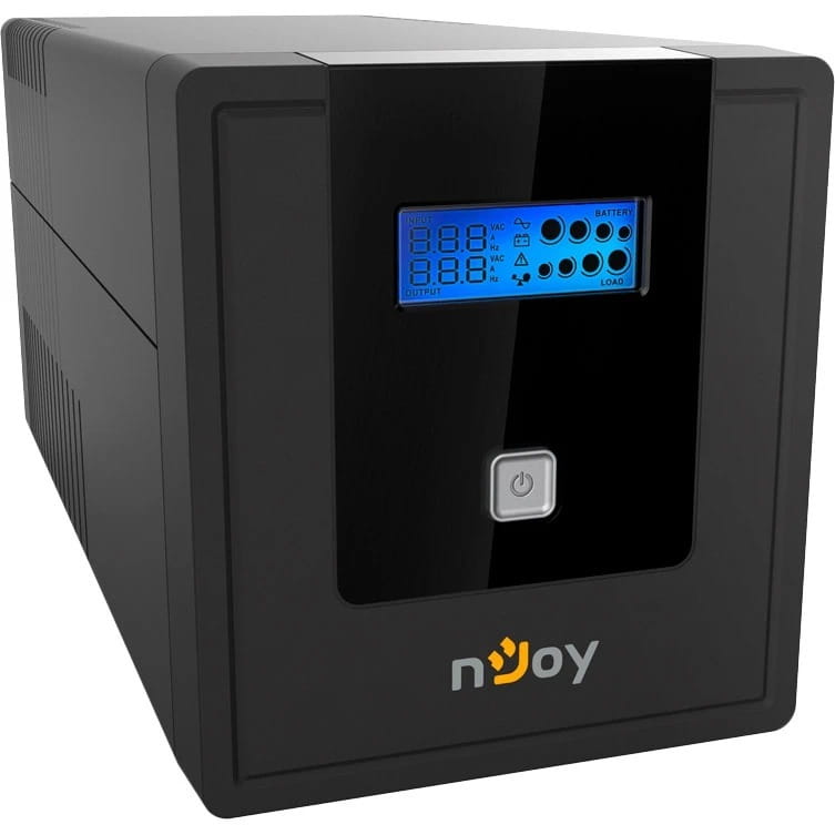 ИБП NJOY Cadu 1000 (UPCMTLS610HCAAZ01B), Lin.int., AVR, 4 x Schuko, USB, LCD, пластик