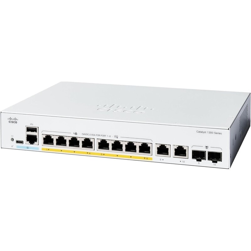 Коммутатор Cisco Catalyst C1300-8P-E-2G