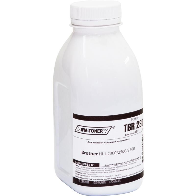 Tонер IPM (TDB34-80) Brother HL-L2300/2500/2700 Black 80г