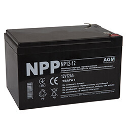 Акумуляторная батарея NPP 12V 12 AH (NP12-12) AGM,T2
