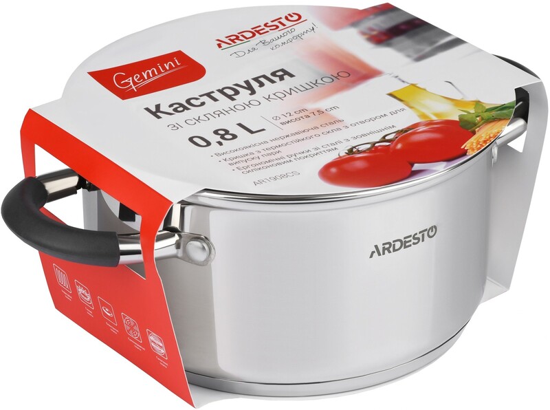 Каструля Ardesto Gemini Salerno 12 см 0.8 л (AR1908CS)