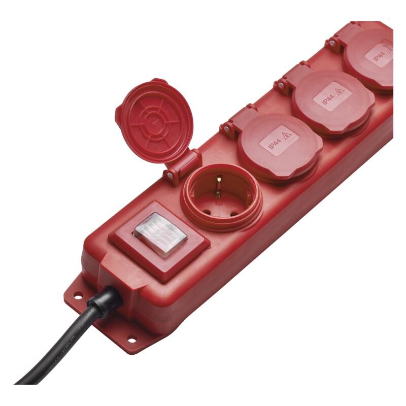 Фільтр живлення Emos (P14201) з вимикачем, 4 розетки, 1.5мм2, 10м, Red