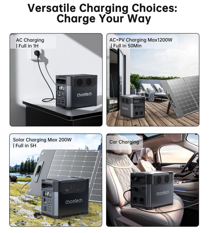 Зарядная станция Choetech BS061 1024Wh, 1200W (BS061-BQB)