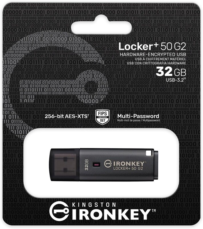 Флеш-накопитель USB 3.2 32GB Kingston IronKey Locker+ 50 G2 (IKLP50G2/32GB)