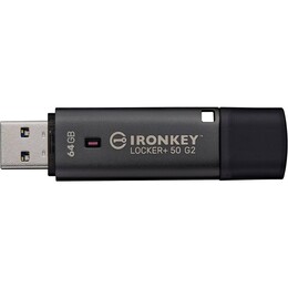 Флеш-накопичувач USB 3.2 64GB Kingston IronKey Locker+ 50 G2 (IKLP50G2/64GB)