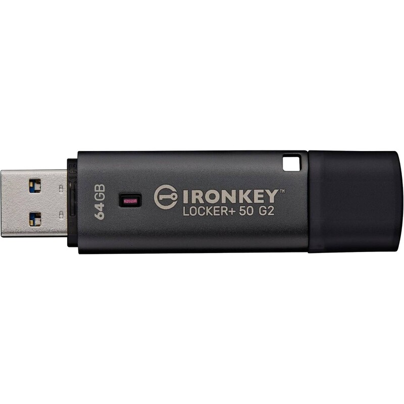 Флеш-накопитель USB 3.2 64GB Kingston IronKey Locker+ 50 G2 (IKLP50G2/64GB)