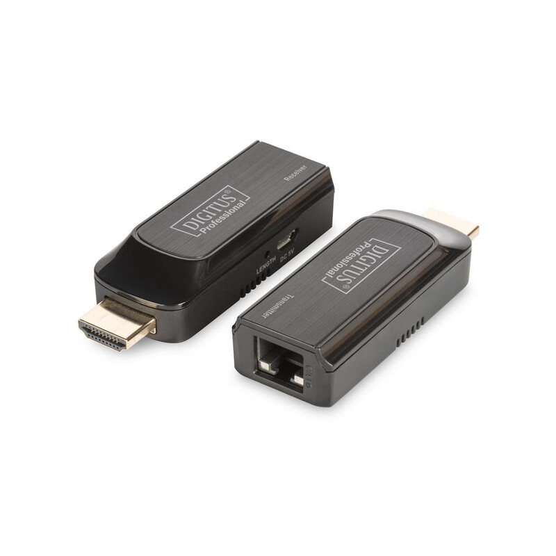 Адаптер Digitus miniHDMI - UTP (M/F) 50m USB-powered (DS-55203)