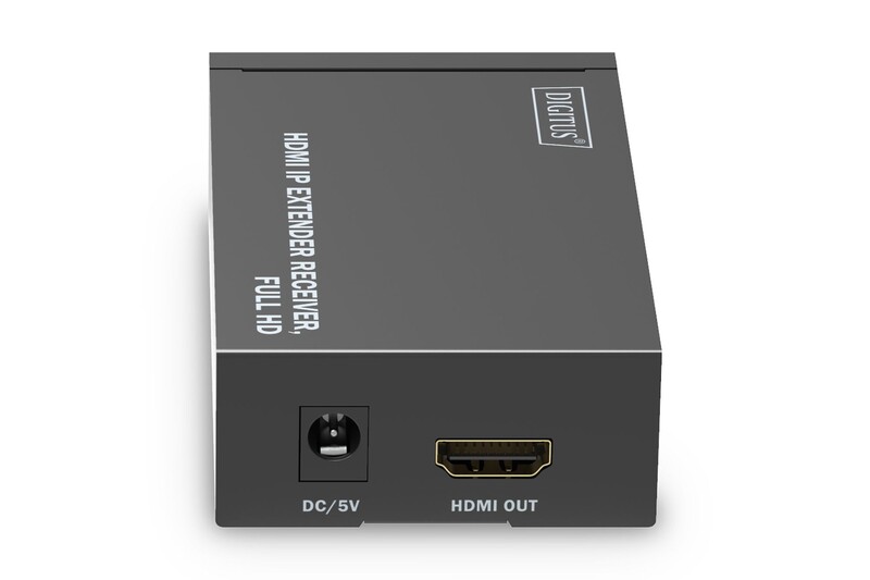 Удлинитель Digitus HDMI - RJ-45 (F/F), до 120 м, Black (DS-55518)