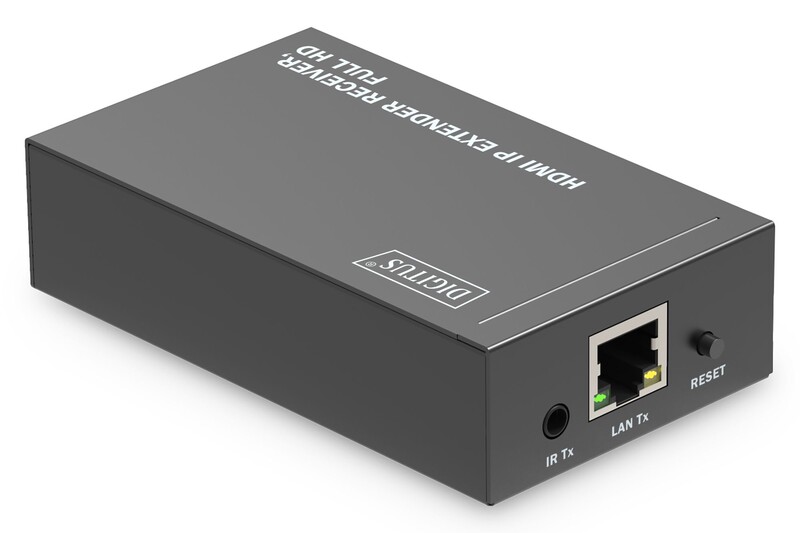 Удлинитель Digitus HDMI - RJ-45 (F/F), до 120 м, Black (DS-55518)