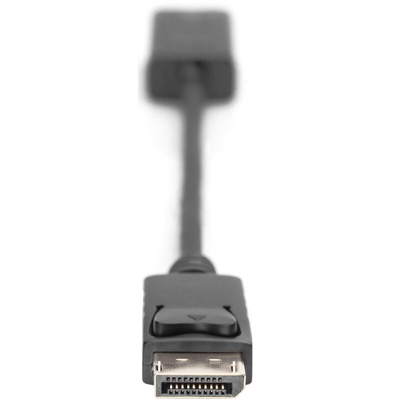 Адаптер Digitus DisplayPort - HDMI (M/F), UHD, 0.2 м, Black (AK-340415-002-S)