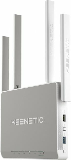 Беспроводной маршрутизатор Keenetic Giga (KN-1011) (AX1800, Wi-Fi 6, 1xGE WAN, 4xGE LANn, 1xCombo RJ-45/SFP, 1xUSB 2.0, 1xUSB 3.0, MESH)