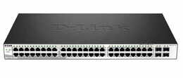 Комутатор D-Link DGS-1210-52MP (48x1GE PoE, 4xSFP Smart)