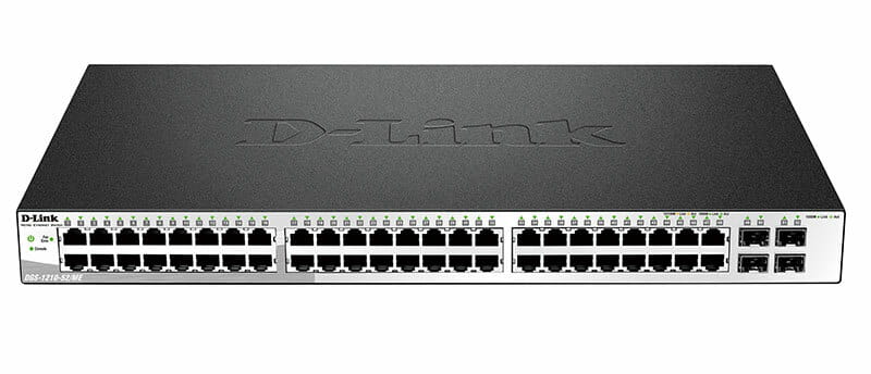 Коммутатор D-Link DGS-1210-52MP (48x1GE PoE, 4xSFP Smart)