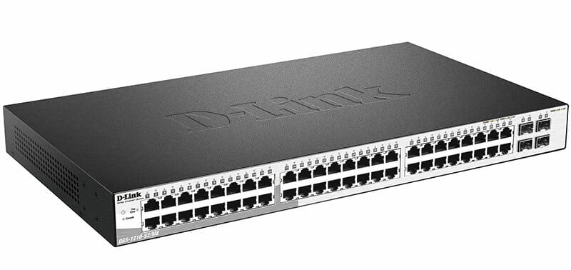 Коммутатор D-Link DGS-1210-52MP (48x1GE PoE, 4xSFP Smart)