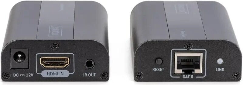 Подовжувач Digitus HDMI - RJ-45 (F/F), до 60 м, Black (DS-55204)
