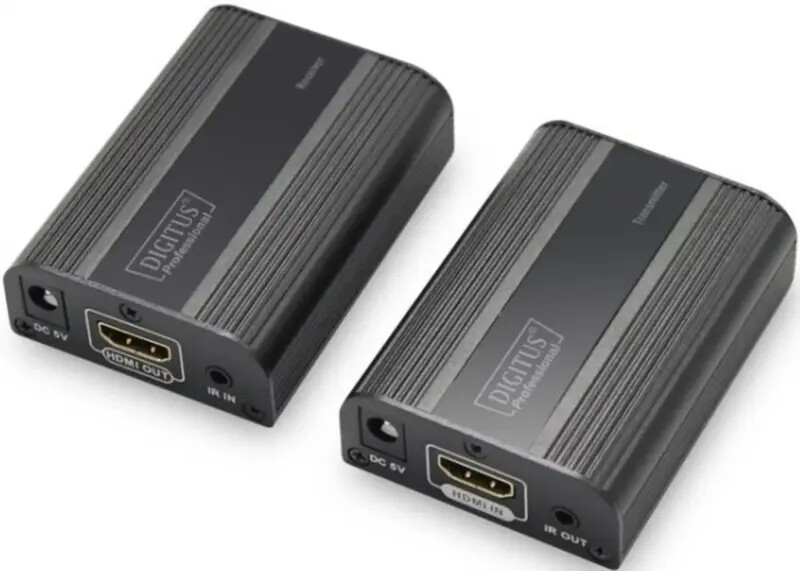 Подовжувач Digitus HDMI - RJ-45 (F/F), до 60 м, Black (DS-55204)