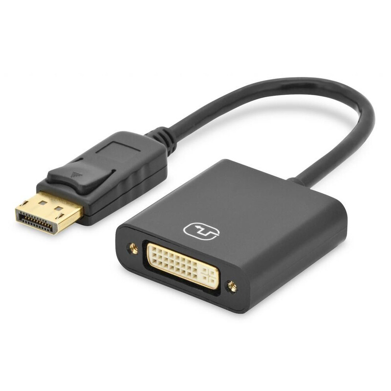 Адаптер Digitus DisplayPort - DVI-I (M/F) 0.15м, Black (AK-340409-001-S)