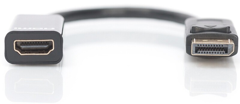 Адаптер Digitus DisplayPort - HDMI (M/F) 0.15м, Black (DB-340400-001-S)