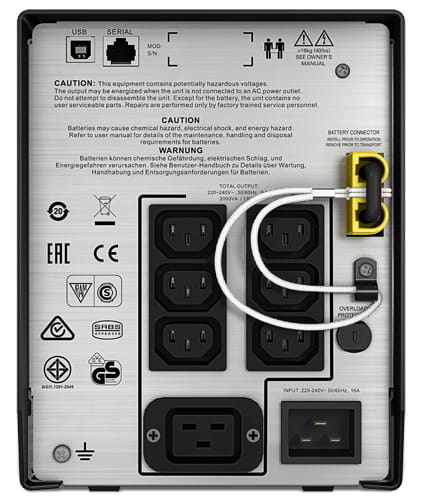 ИБП APC Smart-UPS C 2000VA LCD, Lin.int., AVR, 6 х IEC, USB, металл (SMC2000I)