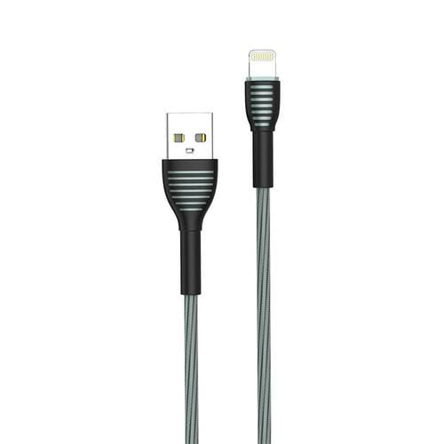 Фото - Кабель ColorWay   USB - Lightning , braided cloth, 3 А, 1 м, Gray (CW-C (M/M)
