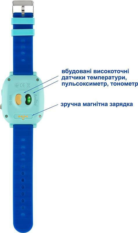 Детские смарт-часы AmiGo GO005 4G WIFI Thermometer Blue