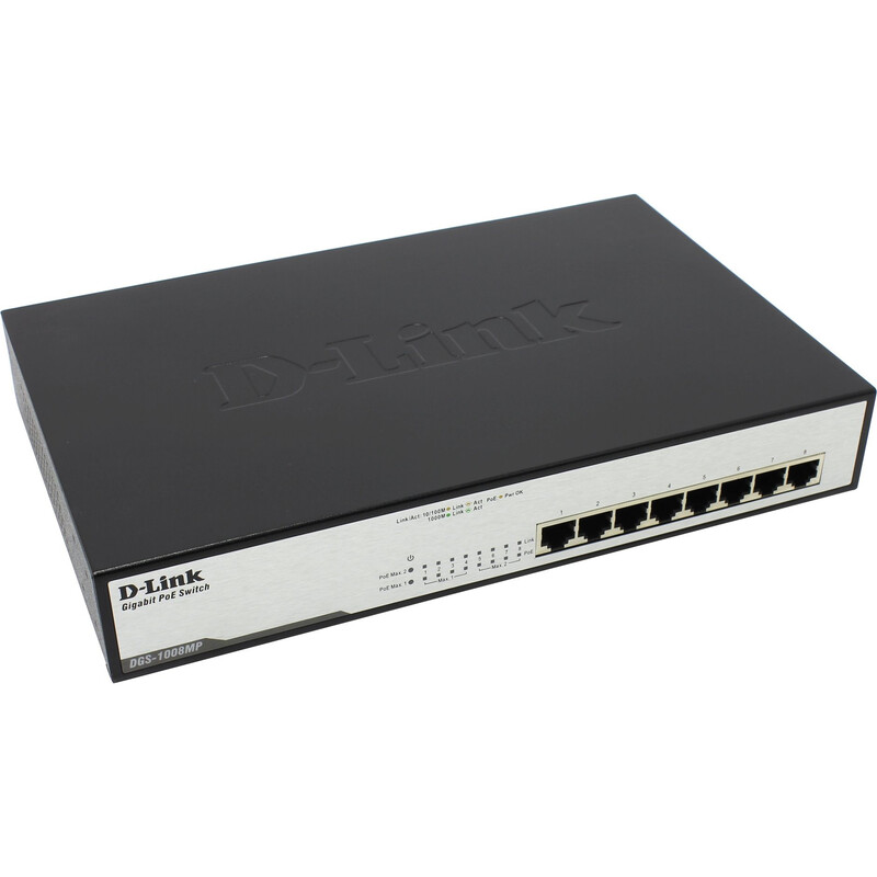Комутатор D-Link DGS-1008MP