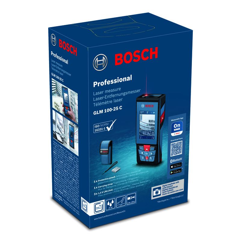 Лазерный дальномер Bosch Professional GLM 100-25 C (0.601.072.Y00)