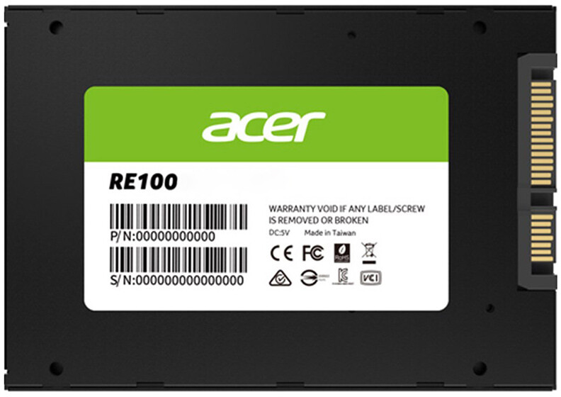 Накопитель SSD 1TB Acer RE100 2.5" SATAIII 3D NAND TLC (BL.9BWWA.109)