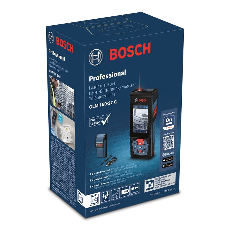 Лазерный дальномер Bosch Professional GLM 150-27 C (0.601.072.Z00)