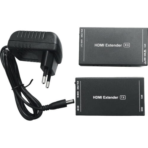 Фото - Кабель ATCOM Подовжувач  HDMI - RJ-45 (F/F), до 60 м, Black  14371 (14371)