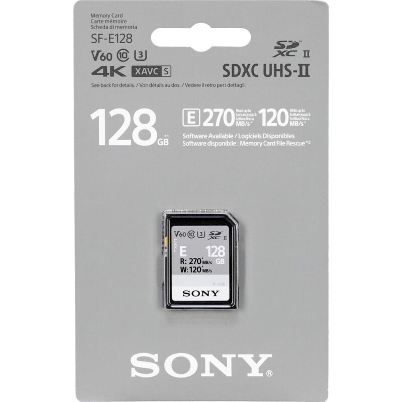 Карта пам`ятi SDXC 128GB UHS-II/U3 Class 10 Sony Entry R270/W120MB/s (SFE128A.ET4)