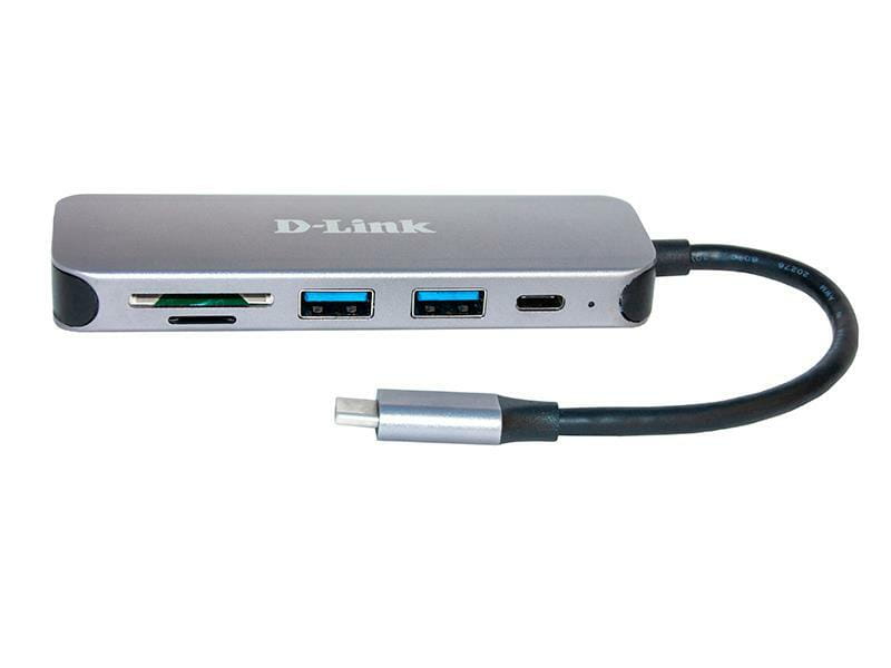 Концентратор USB Type-C D-Link DUB-2325 2хUSB3.0, 1xUSB-C, 1xSD, 1xmicroSD