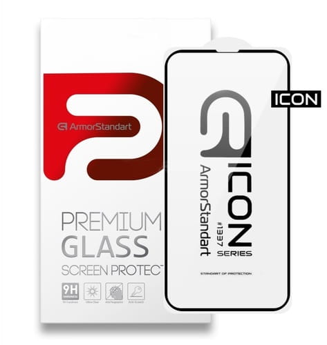 Фото - Защитное стекло / пленка ArmorStandart Захисне скло  Icon 3D для Apple iPhone 13/13 Pro Black (ARM60 