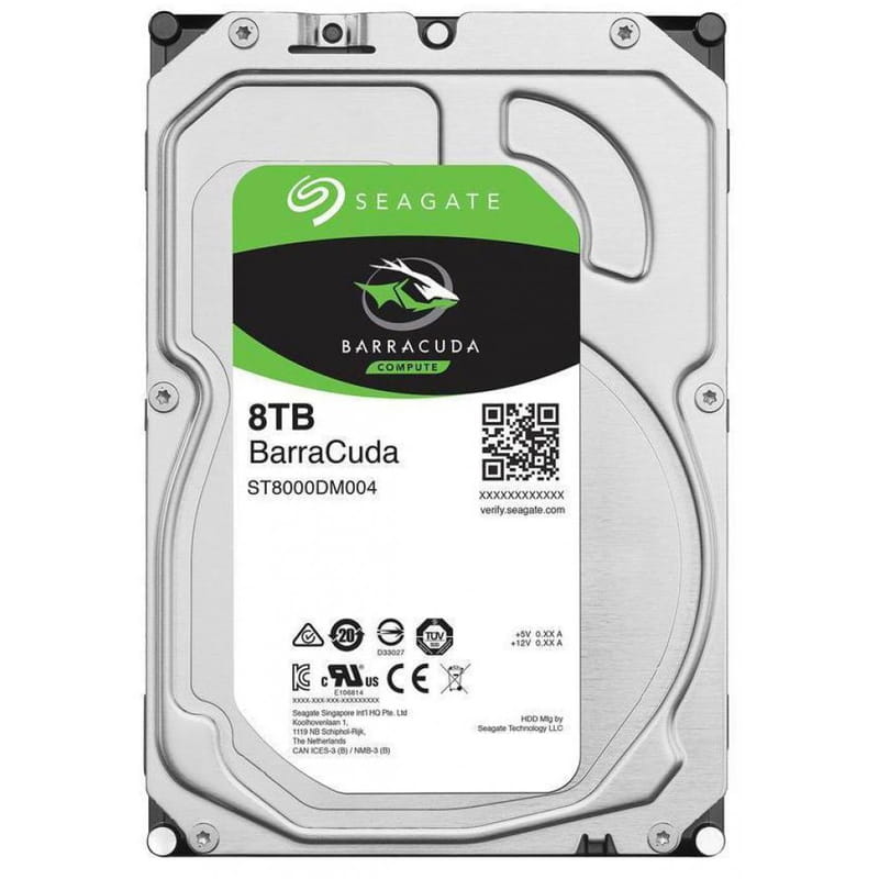 Накопитель HDD SATA 8.0TB Seagate BarraCuda 5400rpm 256MB (ST8000DM004)